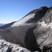 Rimaya en el glaciar del Aneto